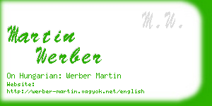 martin werber business card